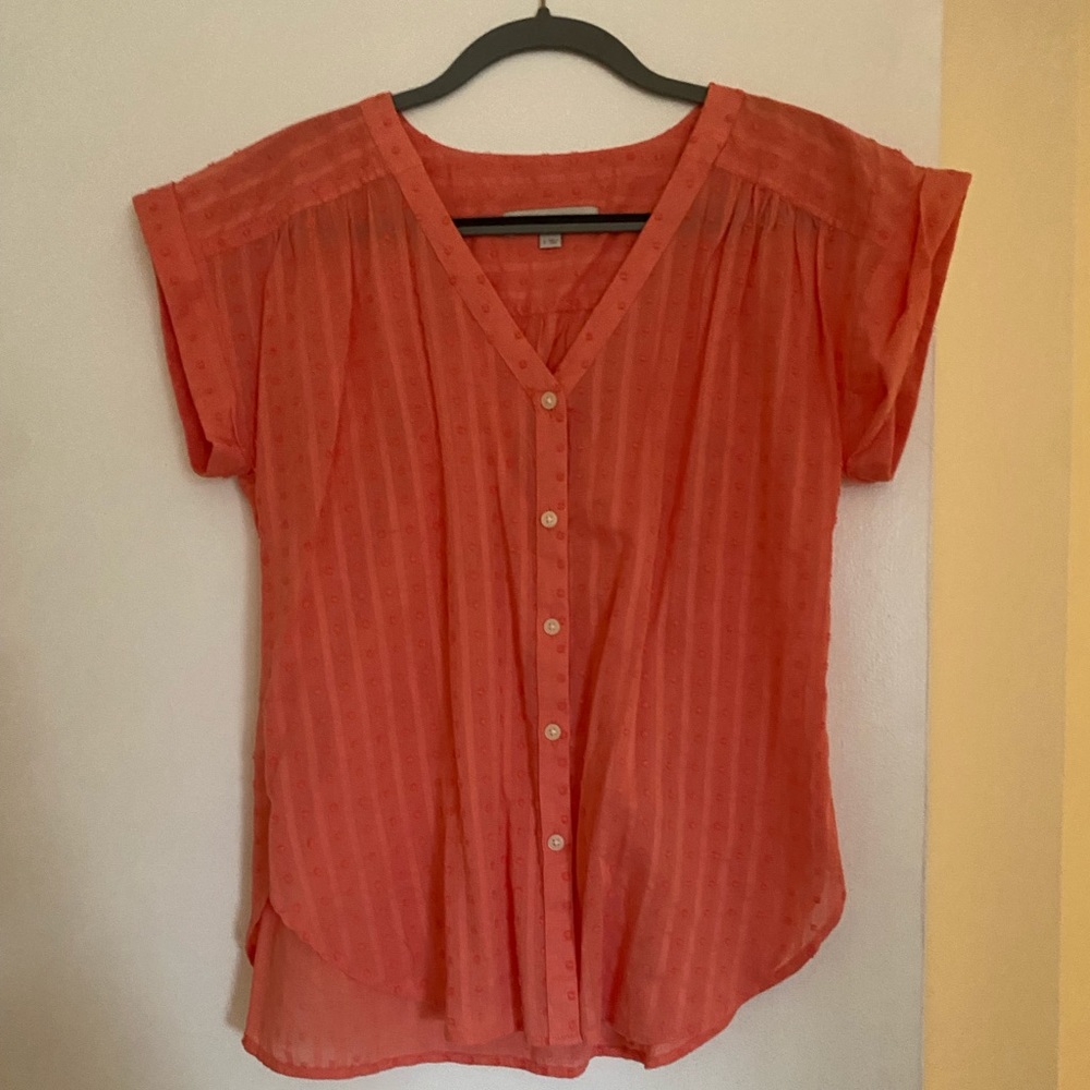 Pink / Coral loft blouse top